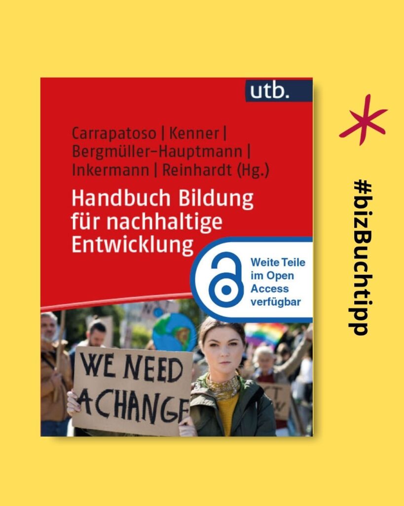 Titel vom Handbuch BNE mit Foto von Demo We need a Change!